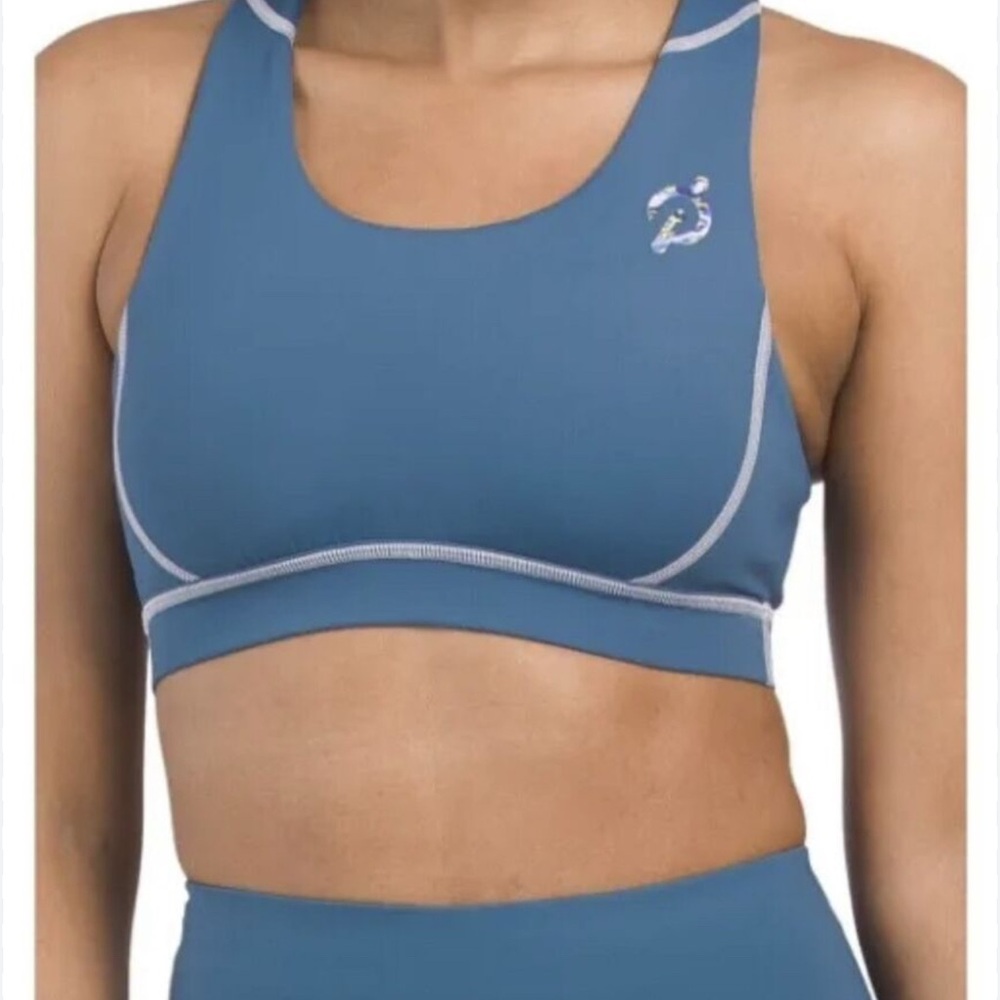 Blue Athletic Crop Top